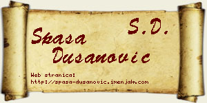Spasa Dušanović vizit kartica